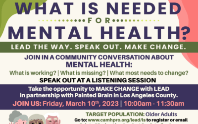 Register for our LEAD Listening Sessions with CAMHPRO!