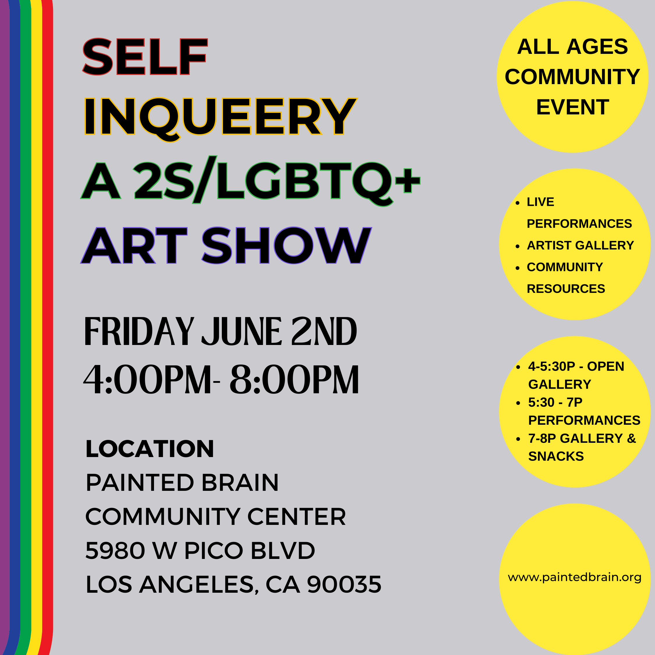 Painted Brain Self Inqueery Art Show 3-June 2023