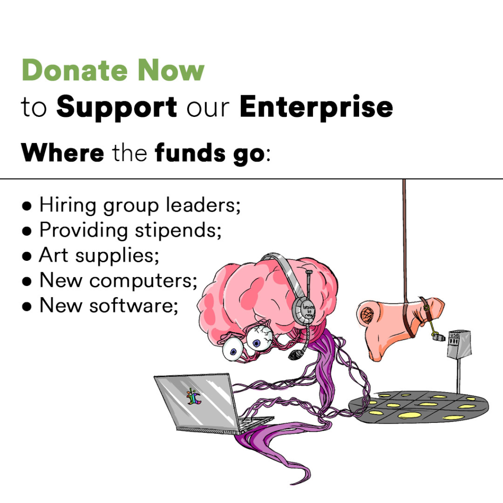 donate to support-painted brain social enterprisse