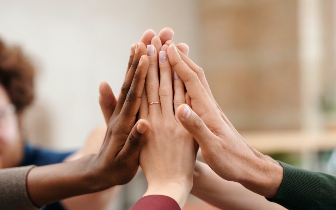 High-five hands