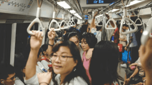 crowded train