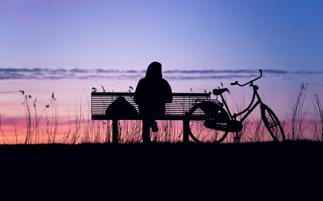 Person sitting on a bench