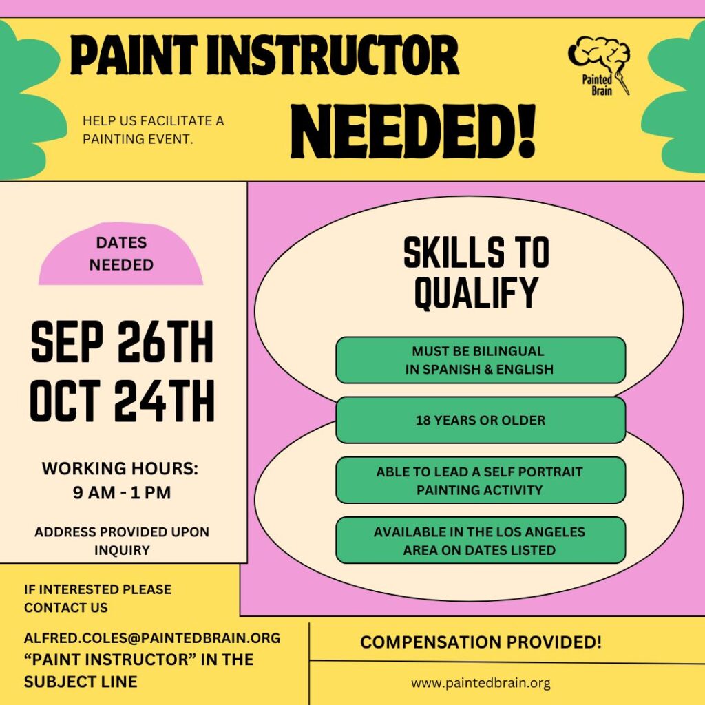 Pastry & Paint Instructor Needed Flyer